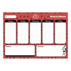 Bloc Planificador Semanal Mickey Disney 100 Aniversario A4