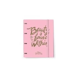 Disney Carpeta 4 Anillas Troquelada Premium La Bella Y La Bestia Beauty Is Found Within