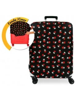 Funda Maleta Mediana Negra Disney Funny Covers