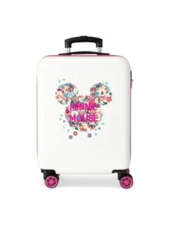 Maleta Cabina Disney Minnie Sunny Day Flowers Rosa