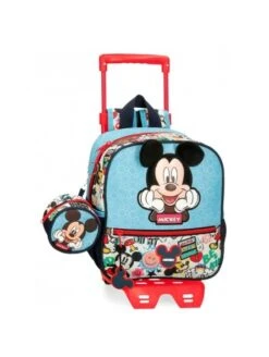 Disney Mochila Guardería Con Carro Mickey Be Cool