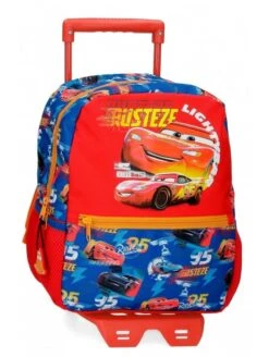 Disney Mochila Mediana Con Carro Cars Rusteze Lightyear