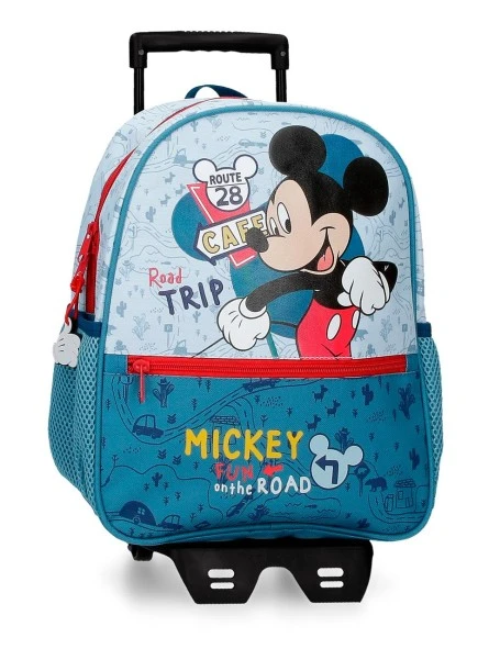 Disney Mochila Mediana Con Carro Mickey Road Trip 3 Disney Mochila Mediana Con Carro Mickey Road Trip