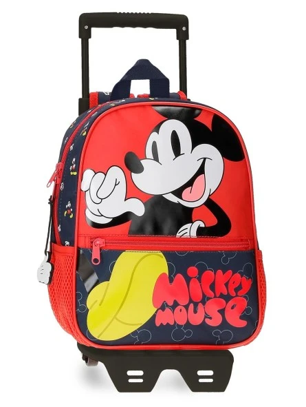 Disney Mochila Preescolar Con Carro Mickey Mouse Fashion 4 Disney Mochila Preescolar Con Carro Mickey Mouse Fashion - Imagen 2