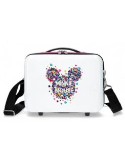 Disney Neceser Duro Minnie Magic Corazones Blanco