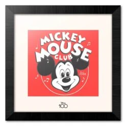 Print Enmarcado Mickey Mouse Club Disney 100 Aniversario 30X30 Cm